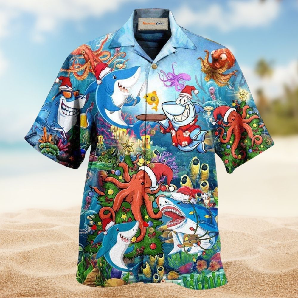 Shark Happy New Year Celebration – Hawaiian Shirt