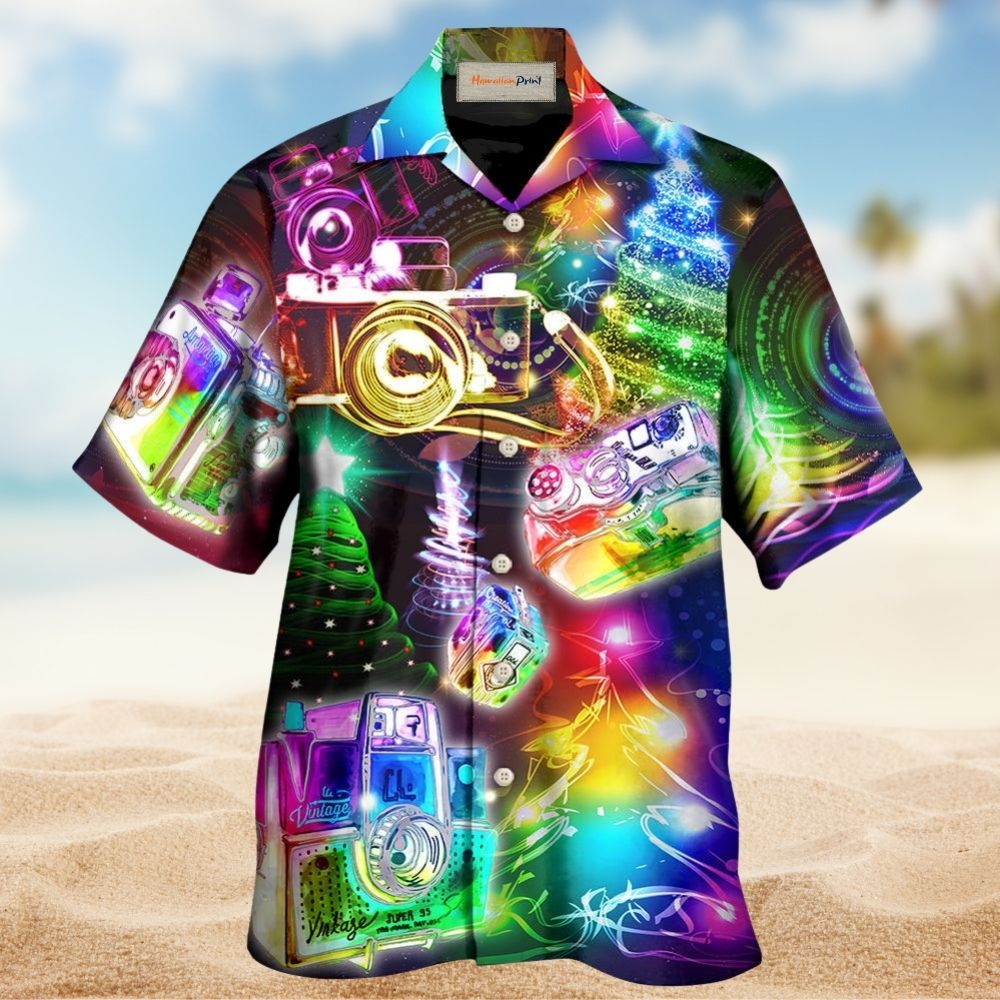 Christmas Camera Merry Everything Art – Hawaiian Shirt