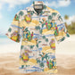 Cartoon Hippo And Turtle Tropical Style - Hawaiian shirt