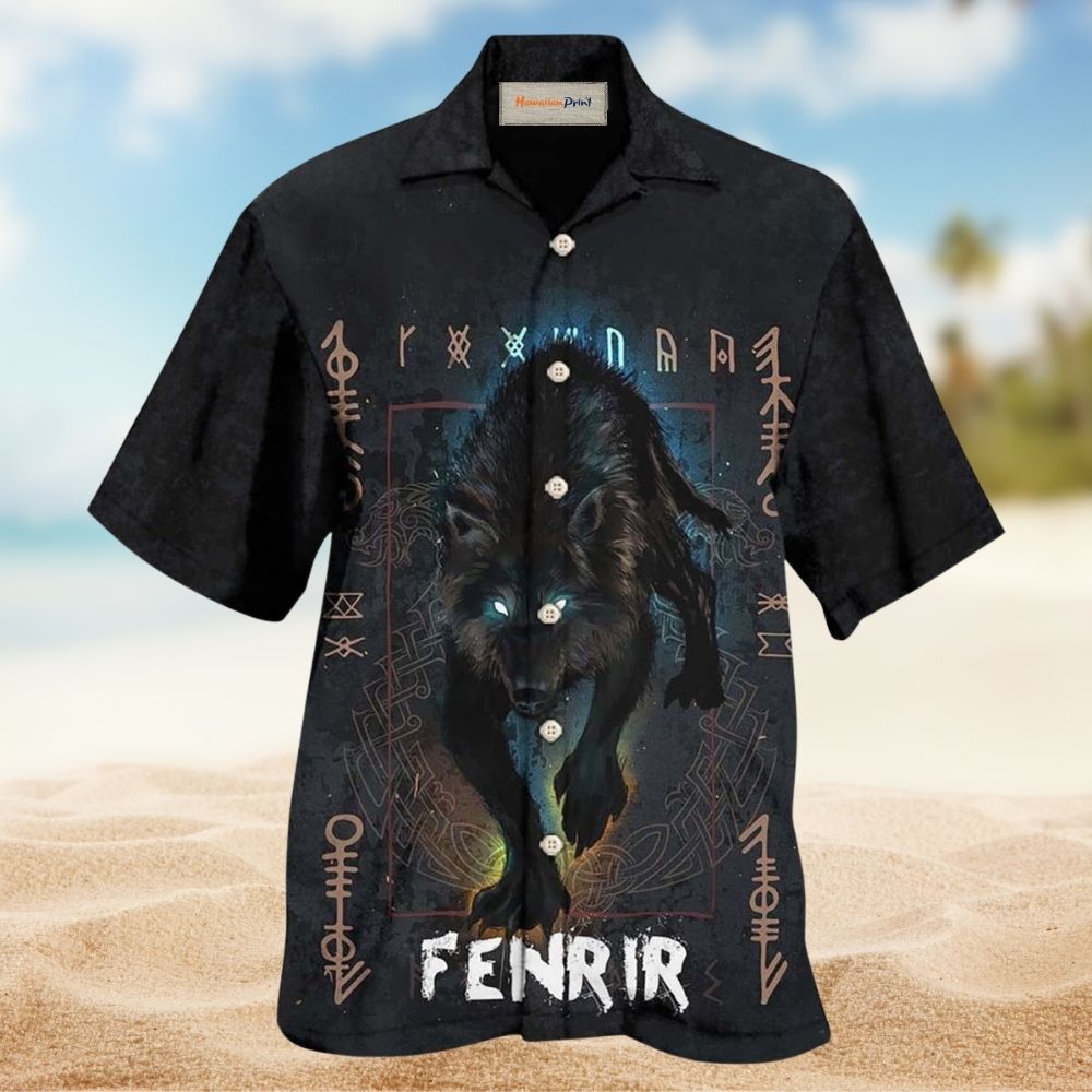 Viking Wolf Mythic Art Style – Hawaiian Shirt