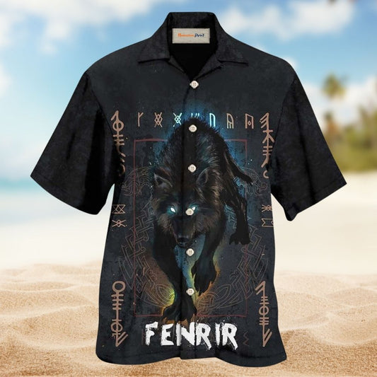 Viking Wolf Mythic Art Style – Hawaiian Shirt