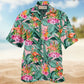 Flamingo Colorful Tropical Leaf Style - Hawaiian shirt