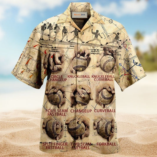 Baseball Pitching Grips Game Art – Hawaiian Shirt