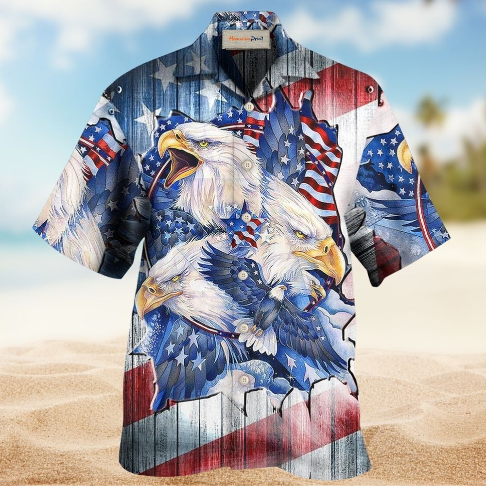 American Eagle Proud Patriotic Art – Hawaiian Shirt