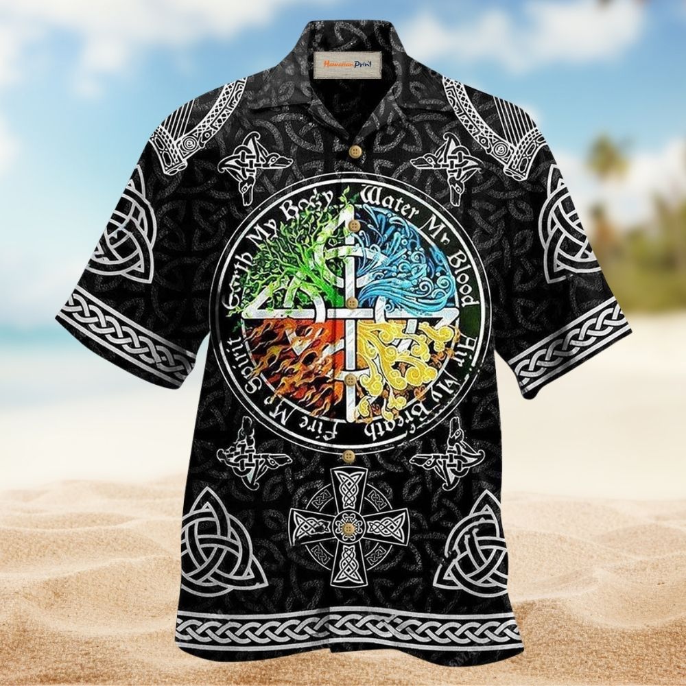 Viking Blood Symbol Warrior Art – Hawaiian Shirt