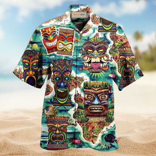 Keep Saying Aloha Tiki Style – Hawaiian Shirt