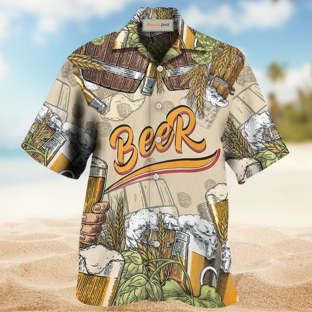 Born To Drink Funny Beer Theme – Hawaiian Shirt