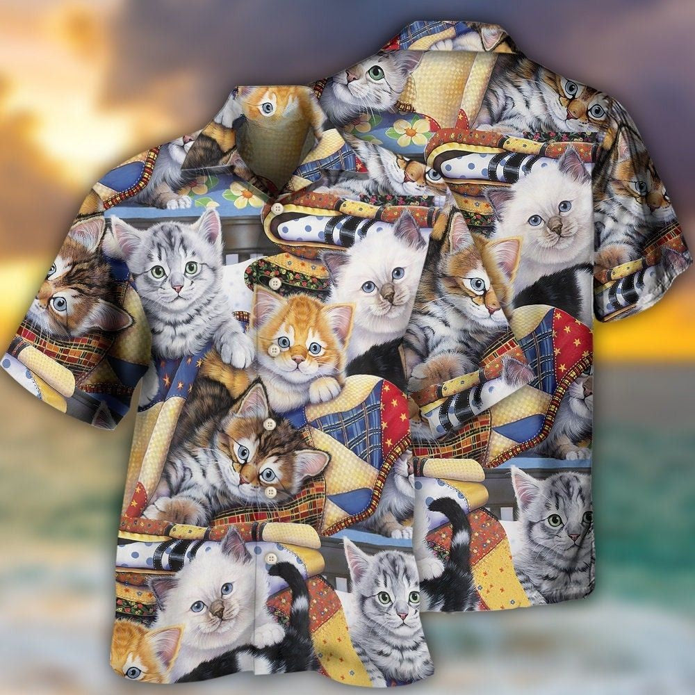 Cute Kitten Adorable Cat Art – Hawaiian Shirt