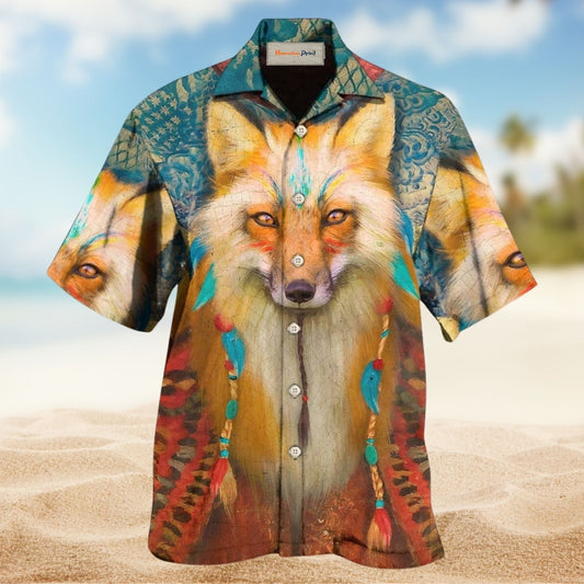Native Style Love Peace Wolf Art – Hawaiian Shirt