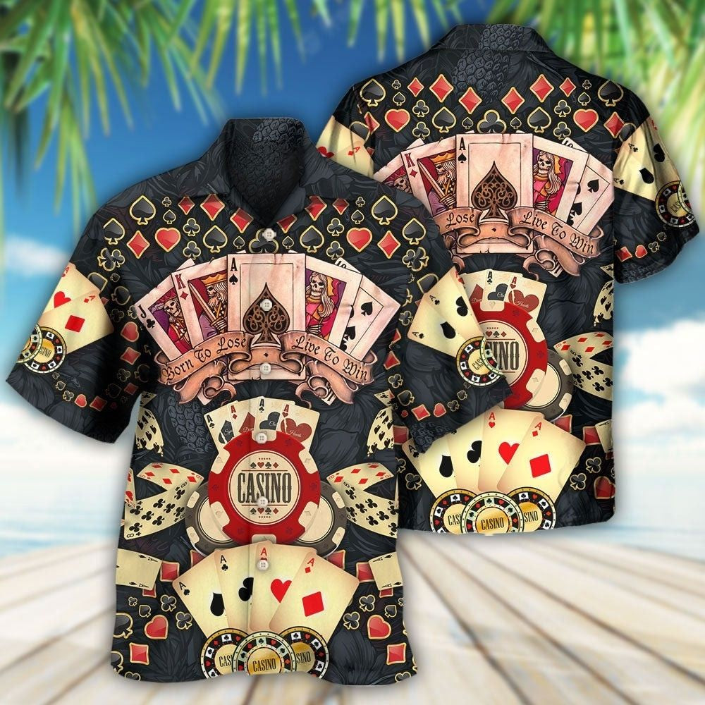 Poker Born To Lose Live To Win Fun – Hawaiian Shirt