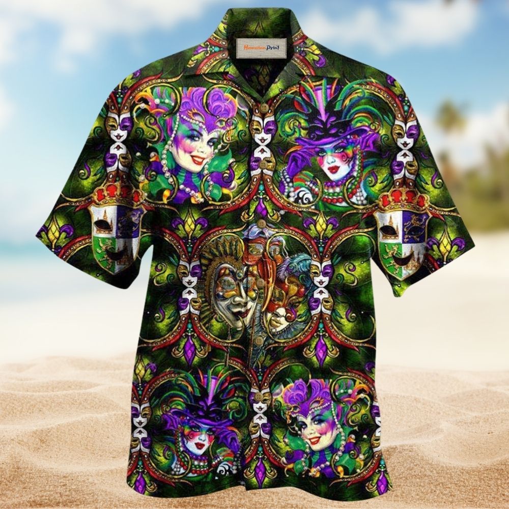 Happy Mardi Gras Festival Art – Hawaiian Shirt