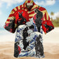Samurai Red Sun Wave Japanese Art – Hawaiian Shirt