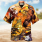 Eagle Flying Sunset Sky Art – Hawaiian Shirt