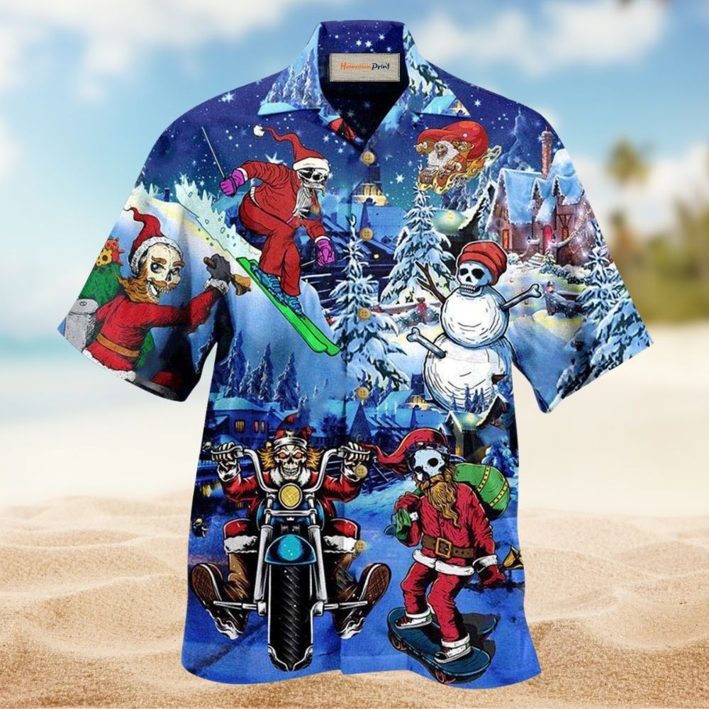 Christmas Merry Christmas With Skull - Hawaiian Shirt