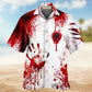 Dark Halloween Blood Warning Horror Art - Hawaiian Shirt