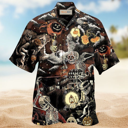 Halloween Skeleton Humor Art – Hawaiian Shirt