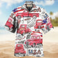 Truck Patriotic Red USA Flag Independence – Hawaiian Shirt