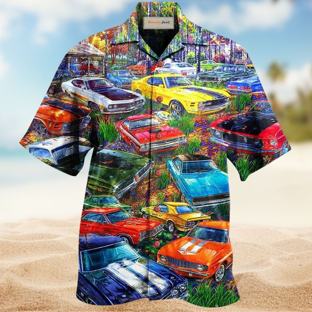 Colorful Car Garden Artistic – Hawaiian Shirt