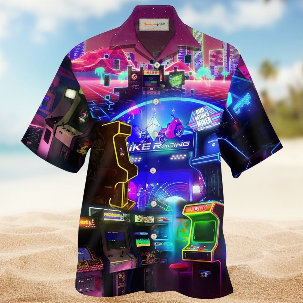 Arcade Gaming Retro Fun Theme – Hawaiian Shirt
