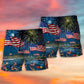 Independence Day Fireworks Art - Beach Short