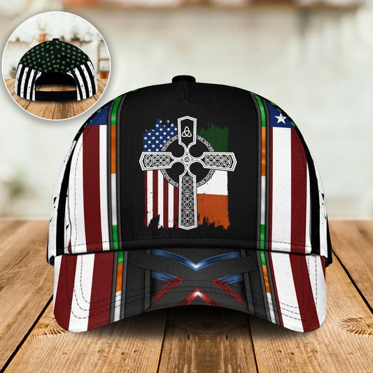 Irish American Flag Cross – Classic Cap