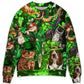 Irish Cat Girl St Patrick Green Light – Sweater - Ugly Christmas Sweater