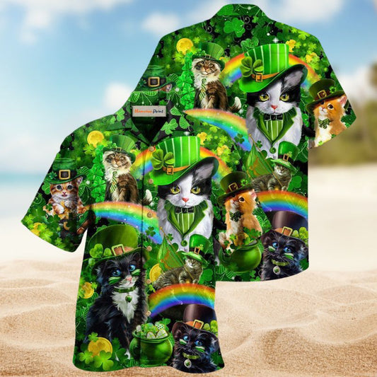Irish Cats Shamrock Edition – Hawaiian Shirt