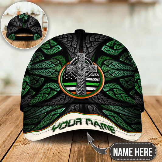 Irish Cross Green Personalized – Classic Cap