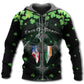 Irish Erin Go Bragh Clover Flag Style - 3D Hoodie