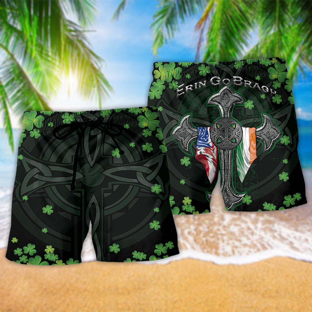 Irish Clover Flag Green Style – Beach Short