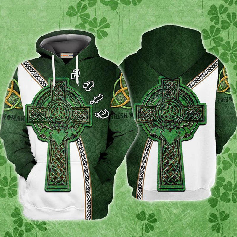 Irish Green Lucky Life Art – 3D Hoodie