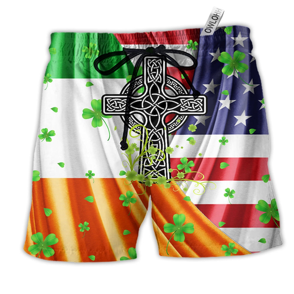 Beach Short / Adults / S Irish Independence Day - Beach Short - Owls Matrix LTD