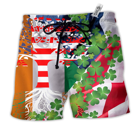 Beach Short / Adults / S Irish Independence Day America - Beach Short - Owls Matrix LTD