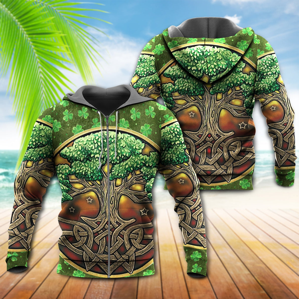 Irish Life Love Tree Style - 3D Hoodie