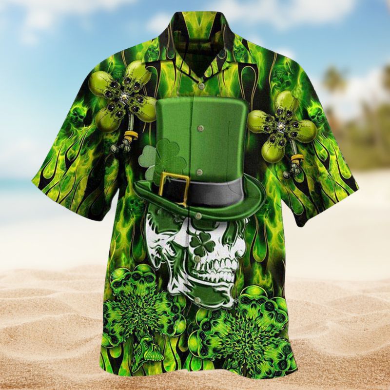 Irish Skull Saint Patrick Edition – Hawaiian Shirt
