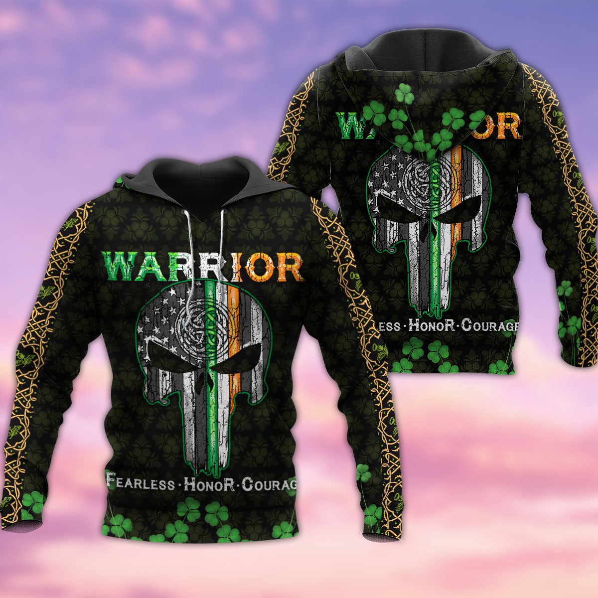 Irish Warrior Fearless Honor Courage - 3D Hoodie