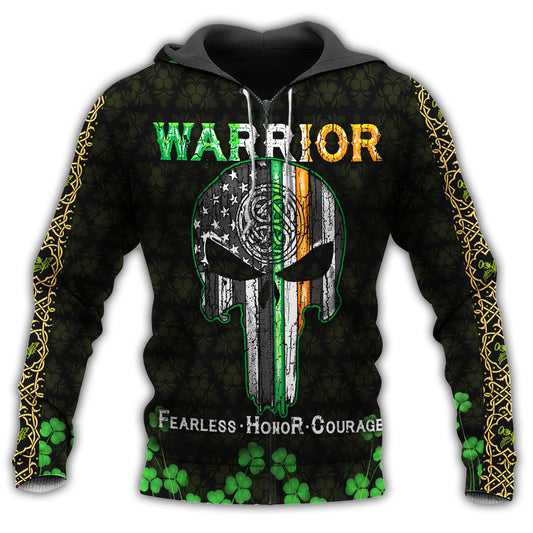 Irish Warrior Fearless Honor Courage - 3D Hoodie