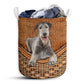 Irish Wolfhound Dog Rattan Teaxture - Laundry Basket - Owls Matrix LTD