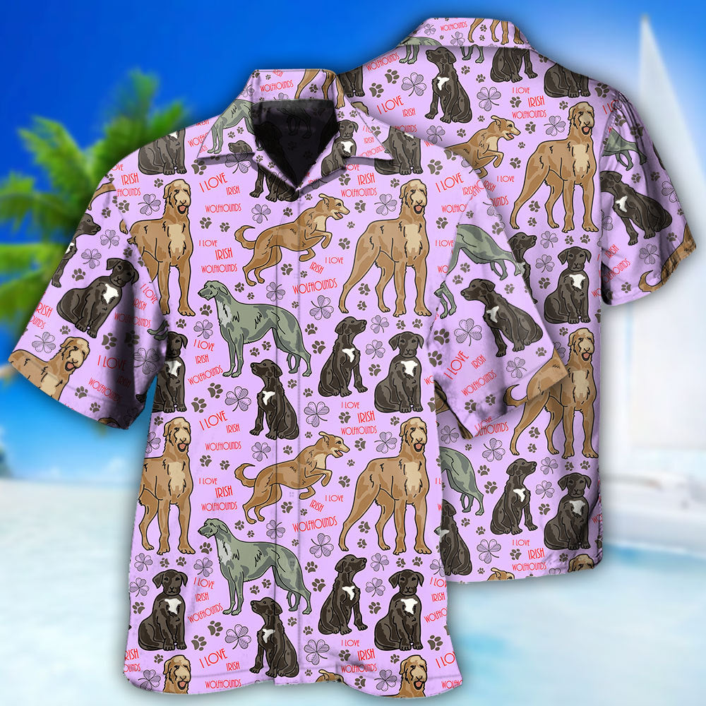 Irish Wolfhound Cute Style – Hawaiian Shirt
