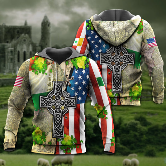 Irish By Blood American By Birth Quote – 3D Hoodie