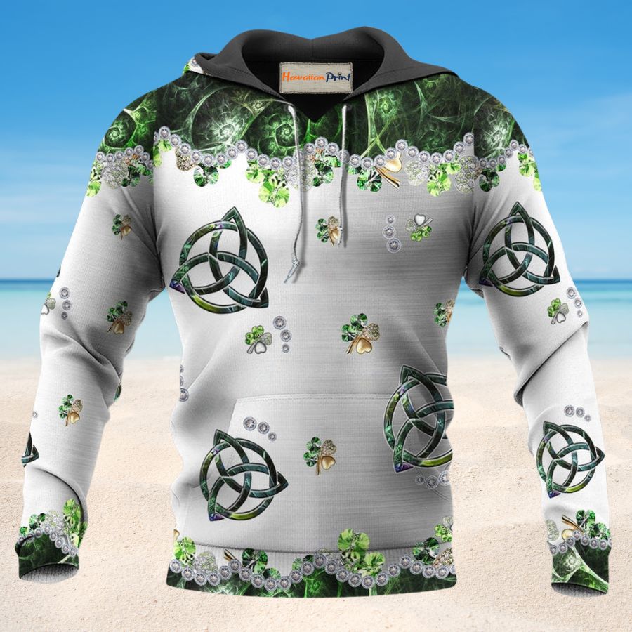 Irish Clover Metal Simple - 3D Hoodie