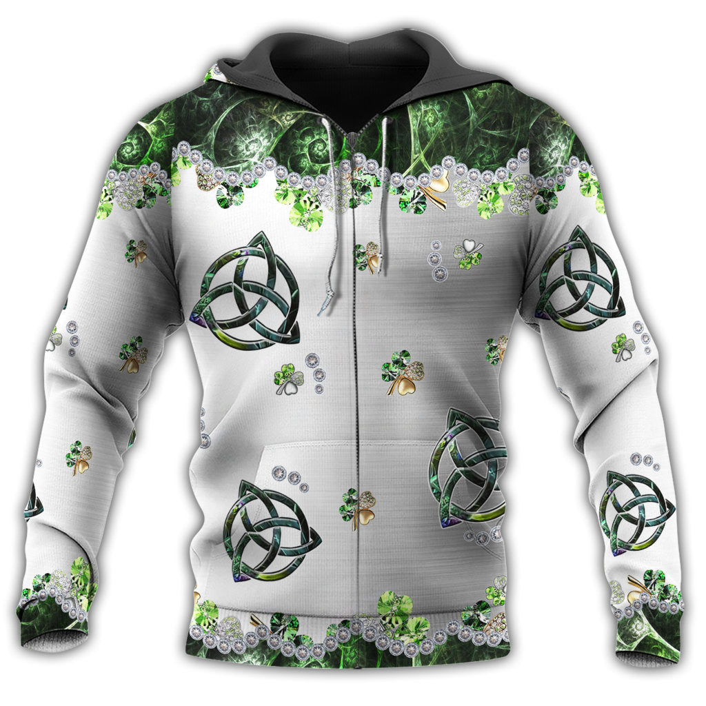 Irish Clover Metal Simple - 3D Hoodie2
