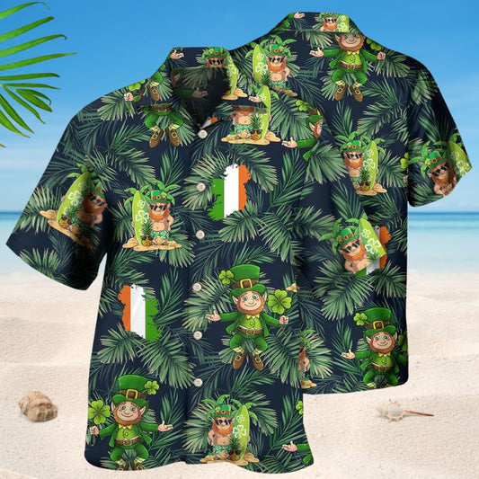 Irish Tropical Leaf Style – Hawaiian Shirt