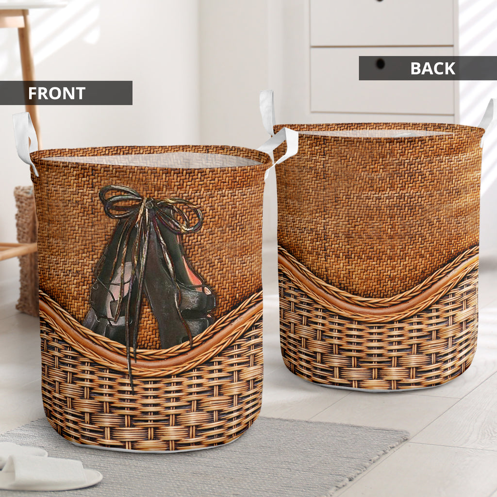 Irish Dance Rattan Teaxture - Laundry Basket - Owls Matrix LTD