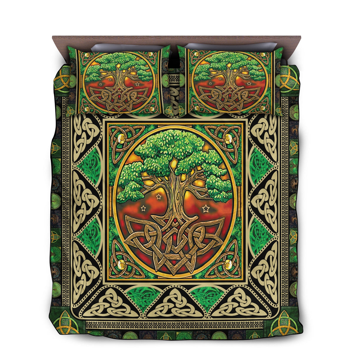 Irish Celtic Tree Bedding Cover For Cozy Bedroom Decor