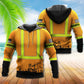 Iron Worker Orange Industrial Style - 3D Hoodie