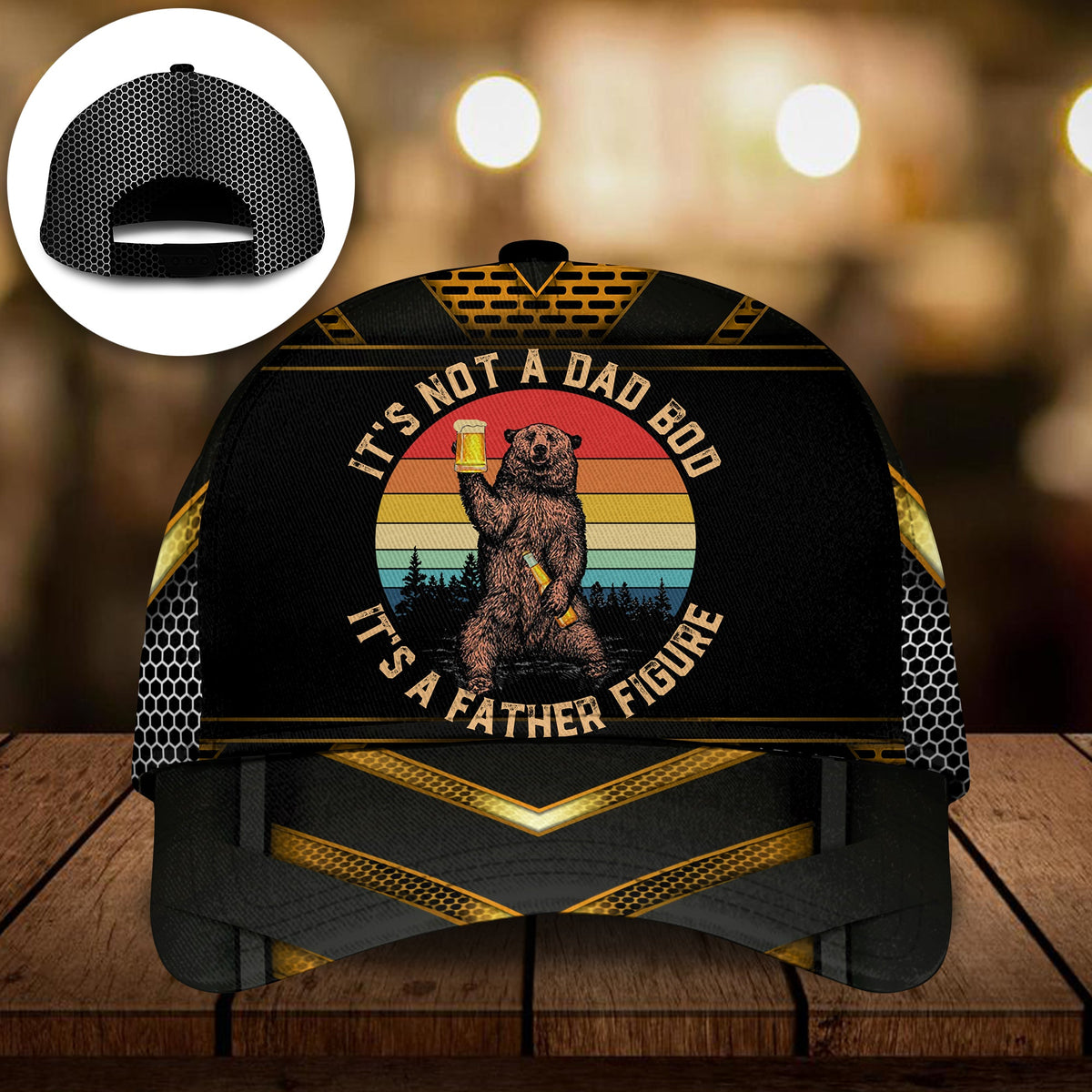 Father Figure Bear Personalized – Classic Cap