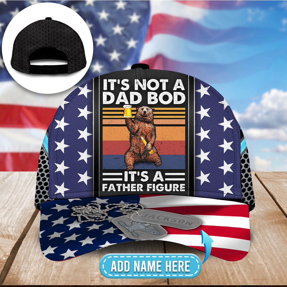 Dad Bod Bear Beer Personalized – Classic Cap