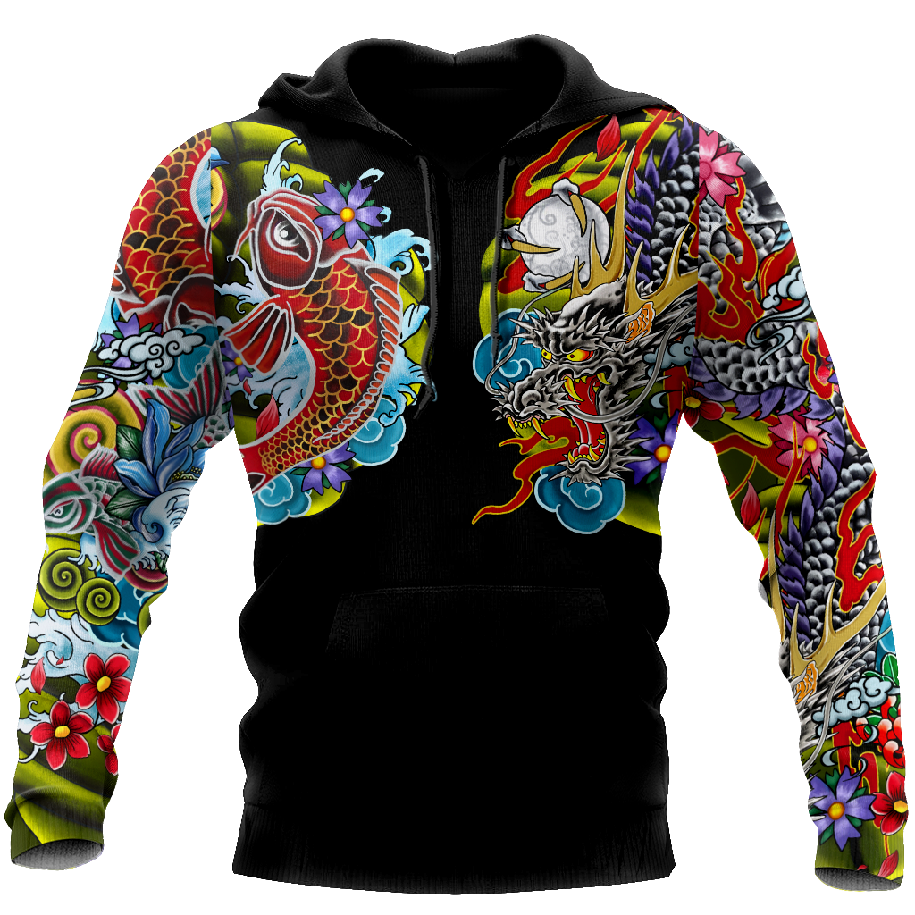 Japanese Black Style Art – 3D Hoodie