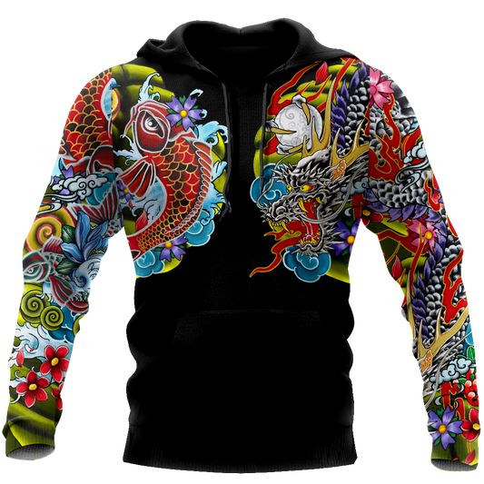 Japanese Black Style Art – 3D Hoodie